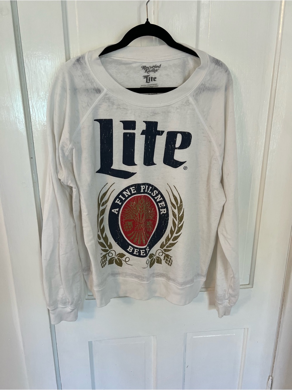 Miller Lite White Women's Sweatshirt - Casual Pullover
